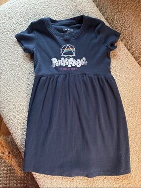 Pink Floyd Navy Band Logo Short Sleeve Dress